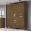 Guarda Roupa Casal 6 portas New Avaí Castanho Wood Moval