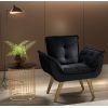 Poltrona 1 Lugar Decorativa Luna Preto Innove Estofados