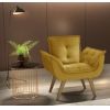 Poltrona 1 Lugar Decorativa Luna Amarelo Innove Estofados