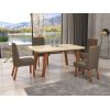 Mesa Firenze Base Naturale Tampo Vidro OFF 4 Cadeiras Vigor 3010 Bom Pastor