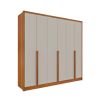 Guarda Roupas Realeza 2,74m 6 portas 100% MDF 6 gavetas cinamomo-off Tcil