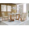 Mesa 6 cadeiras Dubai 1.70 x 90 Tampo Off White/Cinamomo Cel Móveis