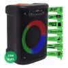 Caixa de Som Com Rádio FM 10W Luz LED RGB Bluetooth Entrada Microfone e Auxiliar D4141 - Grasep