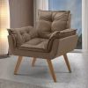 Poltrona Opalla Veludo Marrom D65 House Deccor