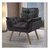 Poltrona Opalla Veludo Preto House Deccor