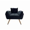 Poltrona Opalla Veludo Preto House Deccor