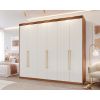 Guarda Roupas Aurora 2.62m 6 portas de abrir MDF Cinamomo/Grafiato Panan