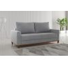 Sofá 3 lugares Living Palazo 1.80m Linho cor Inox/Cinza Viero Móveis