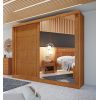 Guarda Roupas Viena 2.03m 2 portas c/ espelho Nature Bianchi