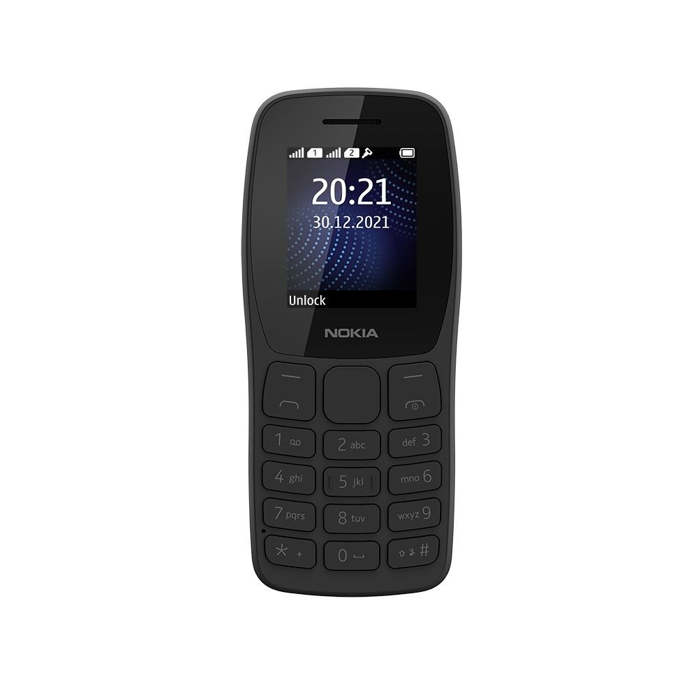 Celular Nokia 105 Dual Chip + Rádio FM + Lanterna Tela 1.8- Preto