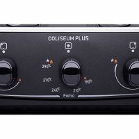 Fogão 4 Bocas Atlas Coliseum Plus Acend. Manual Preto mesa Inox 