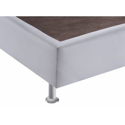 Box Casal Base Sommier 138x188x30 Corino Branco Ortobom 