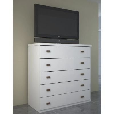Cômoda King 5 gavetas 85cm Branca Bom Pastor