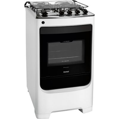 Fogão 4 Bocas Consul Acend. Automático Branco Mesa Inox Bivolt