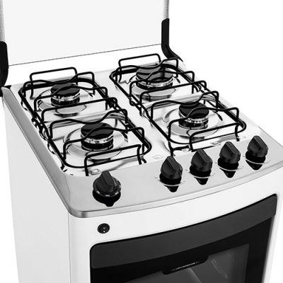 Fogão 4 Bocas Consul Acend. Automático Branco Mesa Inox Bivolt