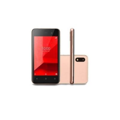 Smartphone Multilaser E Lite Android 8.1 GO Cam 5Mp tela 4" 32GB Dourado P9127