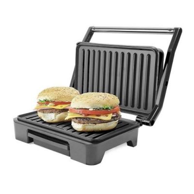 Grill e Sanduicheira Mallory Asteria Compact Preto/Prata 900W 110V