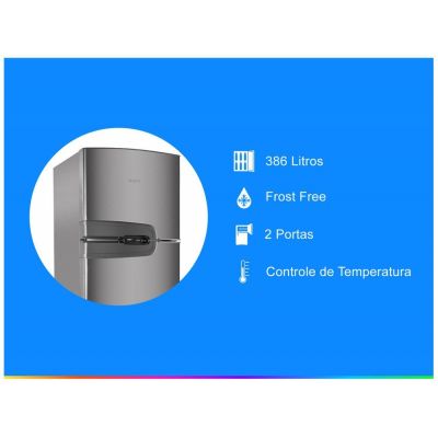 Refrigerador Consul Frost Free Evox - Duplex 386 Litros CRM43NKBNA - 110 Volts