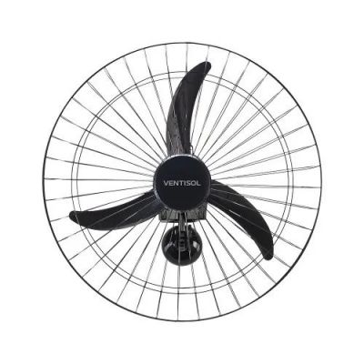 Ventilador de Parede Ventisol 60cm 200W Oscilante Premium Preto Bivolt