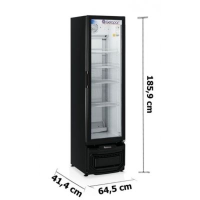 Refrigerador/Expositor Vertical Gelopar GPTU-40 Frost Free 414 L Preto - 220V