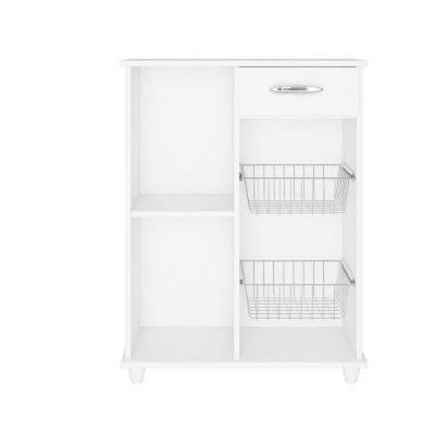 Multiuso Fruteira 1 Porta 2 Cestos Belize Branco Notável