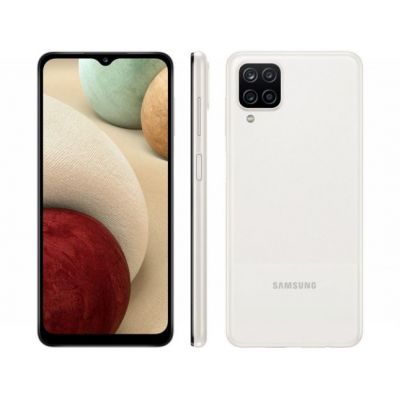 Smartphone Samsung A12 Branco 64GB Tela 6.5” 4GB RAM Cam 48MP 5MP 2MP 2MP