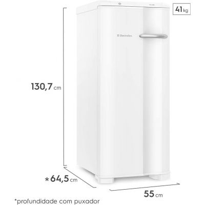  Freezer Vertical Electrolux  FE18 Cycle Defrost Uma Porta 145L Branco