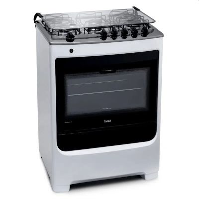 Fogão Consul 5 Bocas CFS5NAB com Mesa de Inox e Acendimento Automático Bivolt - Branco