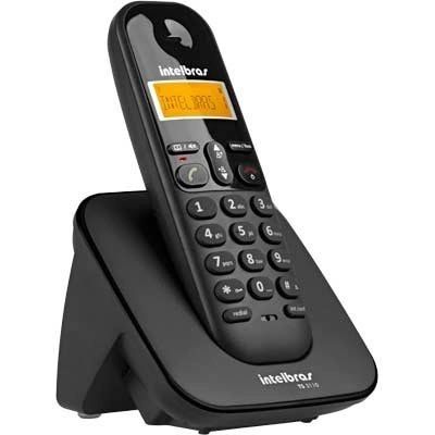 Telefone Sem Fio Dect 6.0 Com Identificador De Chamadas Preto Ts3110 Intelbras