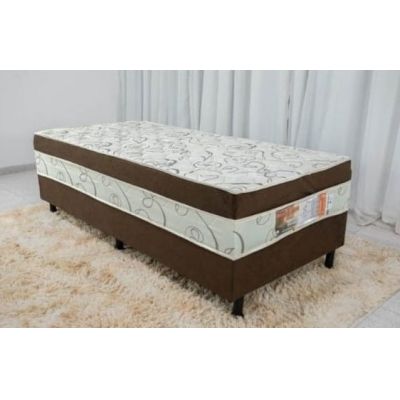 Colchobox Ortopédico Solteiro Sonho Bom Marrom 88x188x60 Nosso Sonho