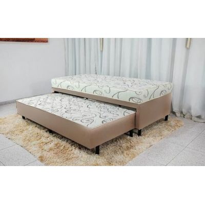 Colchobox Ortopédico Solteiro c/ cama Auxiliar Sonho Bom Bege 088x188x60 Nosso Sonho