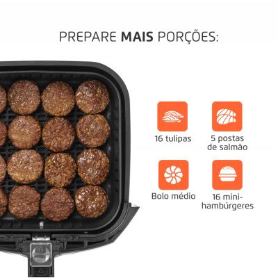 Air Fryer Fritadeira Elétrica Mondial 4L Afn-40-Bfs 1500w 110v