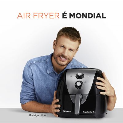 Air Fryer Fritadeira Elétrica Mondial 8l Preta - Afn-80 1900w 110v