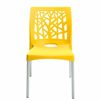 Cadeira de Resina Nature Amarela Forte Plástico