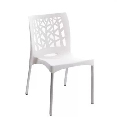 Cadeira de Resina Nature Branca Forte Plástico