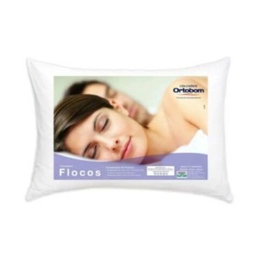Travesseiro Flocos Matelassê 45x65cm Branco Ortobom 