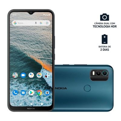 Smartphone Nokia C2 2nd Edition  Azul 64 (32+32)/4GB 5,7"  Câmera Dupla