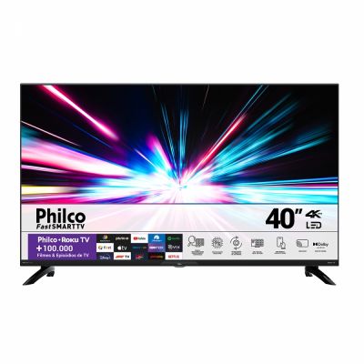 TV Smart 40" LED Philco PTV40G7PR2CSBLF Full HD Roku TV Wi-Fi Dolby Áudio 