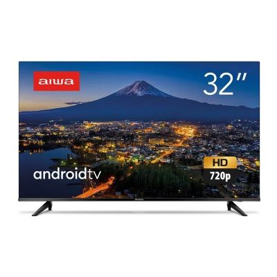 Smart TV 32" LED Aiwa HD Wi-Fi Android Bluetooth USB HDMI AWS-TV-32-BL-02-A