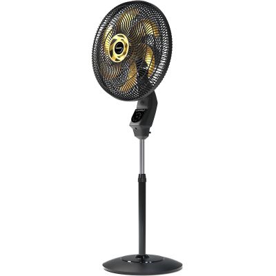 Ventilador  Coluna Mallory Chronos Preto E Dourado 40cm 126W 110v