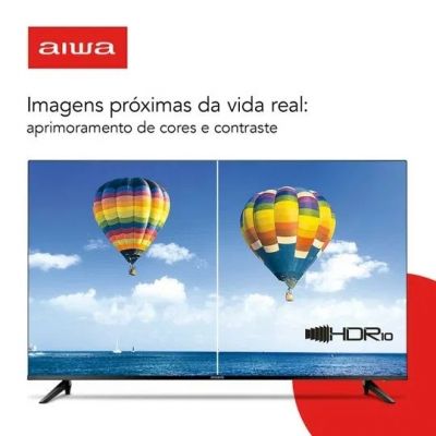 TV 50 Aiwa LED Smart 4K Borda Ultrafina HDR10 Dolby AWS-TV-50-BL-02-A