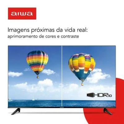 TV Smart 50" LED Aiwa 4K Ultrafina Android HDR10 Dolby AWS-TV-50-BL-02-A