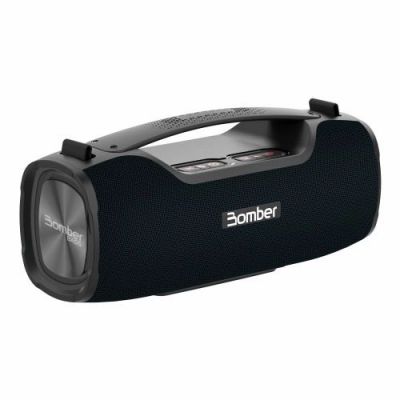 Caixa De Som Portátil Bluetooth Bomber Bass Preta - 55 Watts