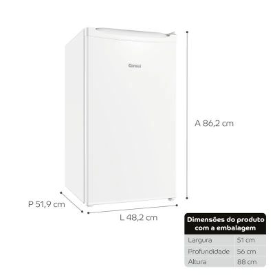 Refrigerador Frigobar Consul 117 litros com Gaveta Multiuso CRC12CB 110 v