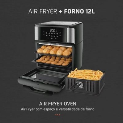 Air Fryer Fritadeira Elétrica Mondial 12l Afo 12l Bi Inox 2000w 110V