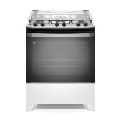 Fogão 5 bocas Electrolux Efficient Acend. Automático Branco Mesa de Inox Bivolt