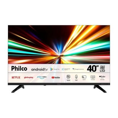 TV Smart 40"LED Philco Full HD Android PTV40E3AAGSSBLF  Dolby Áudio