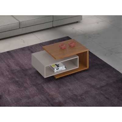 Mesa de Centro quadrada Diva Candian Cinamomo/Off White JCM