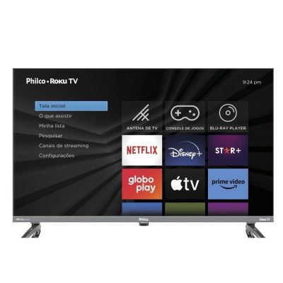 Smart TV 32" Philco HD LED Roku Dolby Audio Wi-Fi Bluetooth