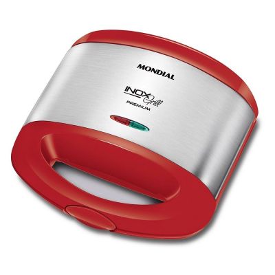 Sanduicheira e Grill Mondial Inox Red S-19 60Hz 800W 110V